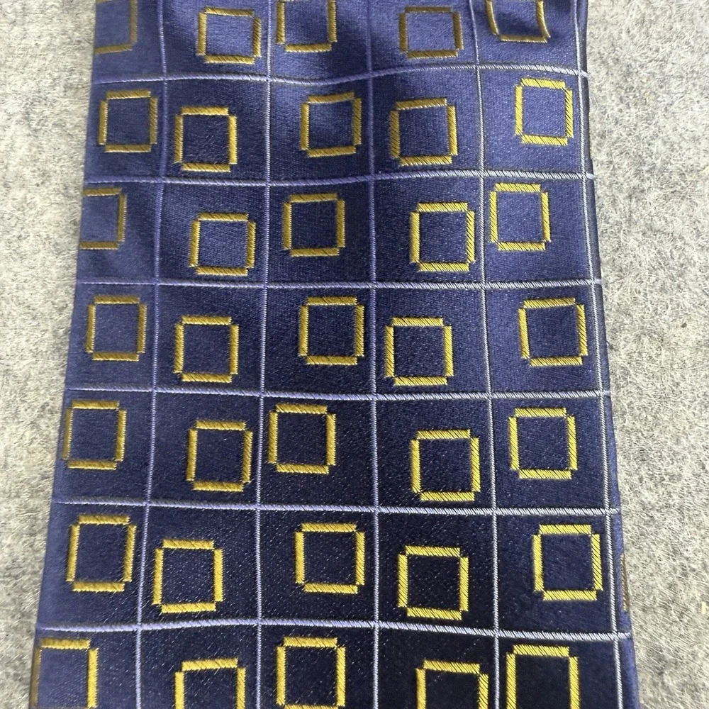 Ted Baker London Men's 100% Silk Blue And Gold Tie Tailored‎ In USA
